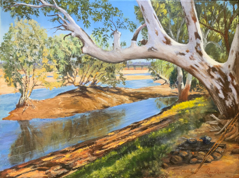 Painting: De Grey River Camp